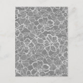 Mooie elegant, witte lave florale briefkaart (Voorkant)