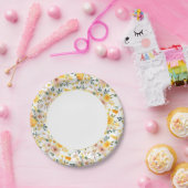 Mooie elegant Yellow Sunshine floral Papieren Bordje (Feest)