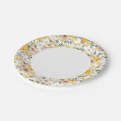 Mooie elegant Yellow Sunshine floral Papieren Bordje (Gekanteld)