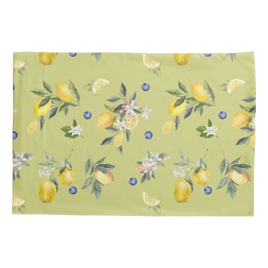 Mooie & Elegante Aquarel Citrus Kussensloop (Achterkant)