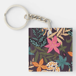 Mooie elegante bloemen sleutelhanger