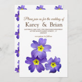 Mooie, elegante bloemenbruiloft Kaart (Voorkant / Achterkant)