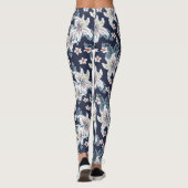 Mooie elegante bloemenprint leggings (Achterkant)