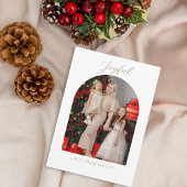 Mooie Elegante Boog Foto Kerstkaart Kaart