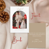 Mooie Elegante Boog Foto Kerstkaart Kaart