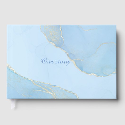 Mooie elegante bruiloft Folie Guestbook Gastenboek (Voorkant)