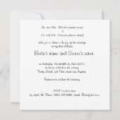 Mooie elegante Damask bruiloft uitnodiging (Achterkant)