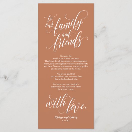 Mooie elegante dank u plaats het plaatsen Kaart (Voorkant)