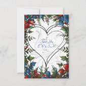 Mooie, elegante en grillige bruiloft thema decor bedankkaart (Voorkant)