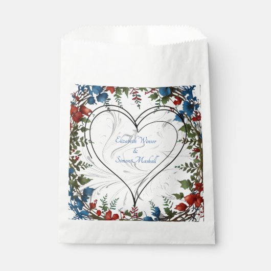 Mooie, elegante en grillige bruiloft thema decor bedankzakje (Voorkant)