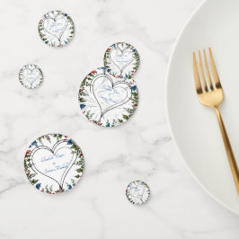 Mooie, elegante en grillige bruiloft thema decor confetti