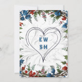 Mooie, elegante en grillige bruiloft thema decor kaart (Achterkant)