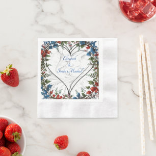 Mooie, elegante en grillige bruiloft thema decor servet