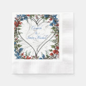 Mooie, elegante en grillige bruiloft thema decor servet (Voorkant)