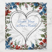 Mooie, elegante en grillige bruiloft thema decor wijn etiket (Enkel label)