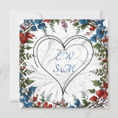 Mooie, elegante en grillige huwelijks decoratie save the date (Achterkant)