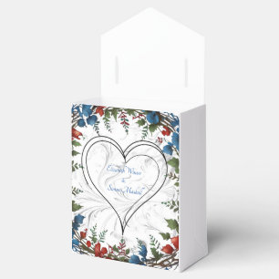 Mooie, elegante en speelse huwelijksdecoratie bedankdoosjes