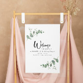 Mooie elegante eucalyptus welkome decor bruiloft poster
