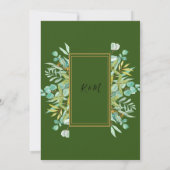 Mooie elegante eucalyptusbladeren kaart (Achterkant)