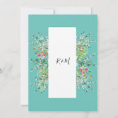 Mooie elegante eucalyptusbladeren uitnodiging (Achterkant)