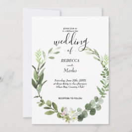 Mooie elegante eucalyptusbladeren uitnodiging