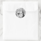 Mooie Elegante Fine Art Mannelijke Model Lichaamsb Ronde Sticker (Tas)