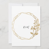 Mooie elegante gouden uitnodiging (Achterkant)