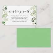 Mooie elegante groen, weddenschap goed informatiekaartje (Voorkant / Achterkant)