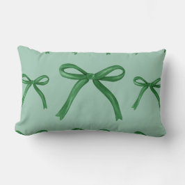 Mooie elegante groene strik patroon kussen