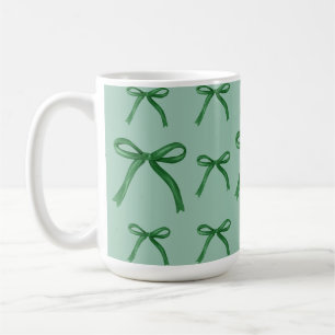 Mooie elegante groene strik patroon mok
