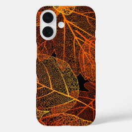 Mooie elegante herfstbladeren textuur iPhone 16 hoesje