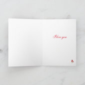 Mooie, elegante "Ik hou van je" Valentijn Dag Notitiekaartje (Binnen)