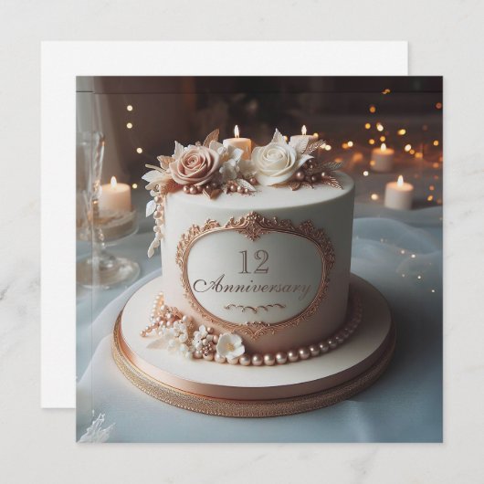 MOOIE ELEGANTE JUBILEA CAKE GROET (Voorkant / Achterkant)