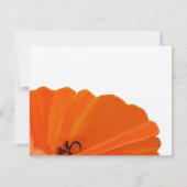Mooie Elegante Koraal Poppy Wedding RSVP Kaart (Achterkant)