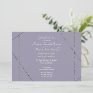 Mooie Elegante Lavendel Bruiloft Kaart