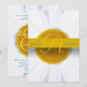 Mooie Elegante Madeliefjes Bruiloft Uitnodiging (Voorkant / Achterkant)