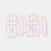 Mooie & Elegante Mama Zwaan met Blauw Lint Bedankdoosjes (Uitgevouwen)