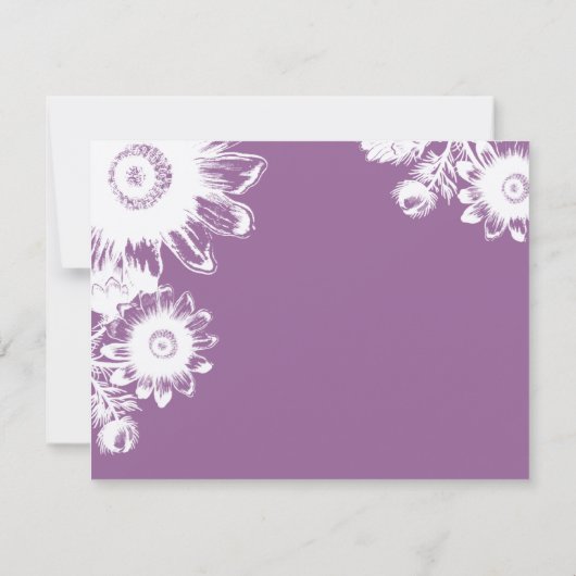 Mooie elegante  Paarse bloemen Bedankkaart (Achterkant)