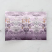 Mooie elegante Paarse bloemen begrafenisprogramma' Programma (Binnen)