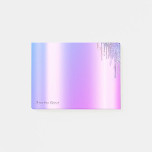 Mooie Elegante Paarse Glitter Druppels Post-it® Notes (Voorkant)