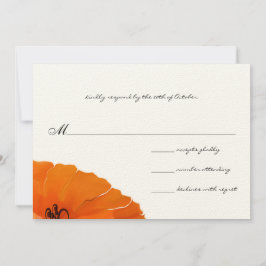 Mooie Elegante Papaver Trouw Uitnodiging