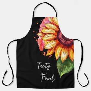 Mooie elegante print met een zonnebloem schort
