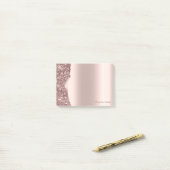 Mooie Elegante Roze Gouden Glitter Post-it® Notes (Op bureau)