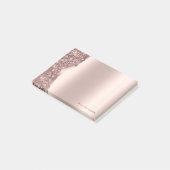 Mooie Elegante Roze Gouden Glitter Post-it® Notes (Schuin)