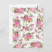 Mooie, elegante  rozen briefkaart (Voorkant / Achterkant)