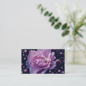 mooie elegante stijlvolle bloem | paars roos visitekaartje (Staand voorkant)