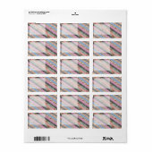 Mooie elegante stoffen patronen strepen etiket (Full Sheet)