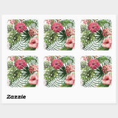 Mooie & Elegante Tropische Bloemen | Sticker Seal (Vel)