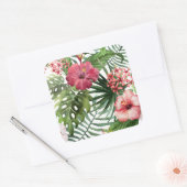 Mooie & Elegante Tropische Bloemen | Sticker Seal (Envelop)