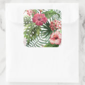 Mooie & Elegante Tropische Bloemen | Sticker Seal (Tas)